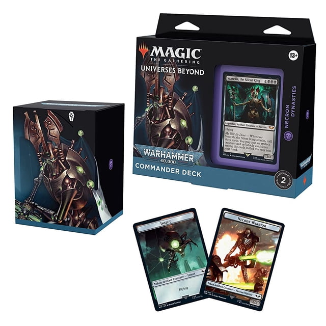 Magic The Gathering Más allá del Multiverso: Warhammer 40,000 Mazo de Commander, de Dinastías Necronas Inglés