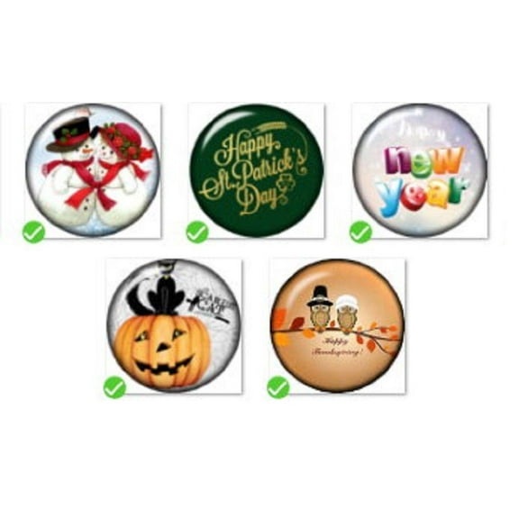 Snap Button Toggle Clasp 18mm Holiday Charm Collection Collection