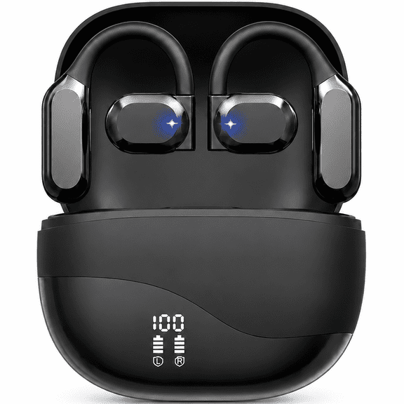 NIUTA® AI Translation Earbuds Real Time, 140 Languages Translator Earbuds No Subscription, Open Ear Bluetooth Earbuds Wireless Bluetooth, Wireless Earphones for Travel Meeting Learning, Black