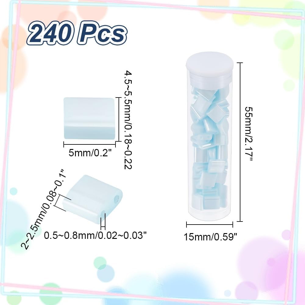 About 900 Pcs Glass Beads 4.5-5.5mm 2-Hole Beads 12 Colors Rectangle Glass Spacer Beads DIY Jewelry Making Finding Kit for Jewelry Making Christmas Bracelet Necklace Earring 1bag