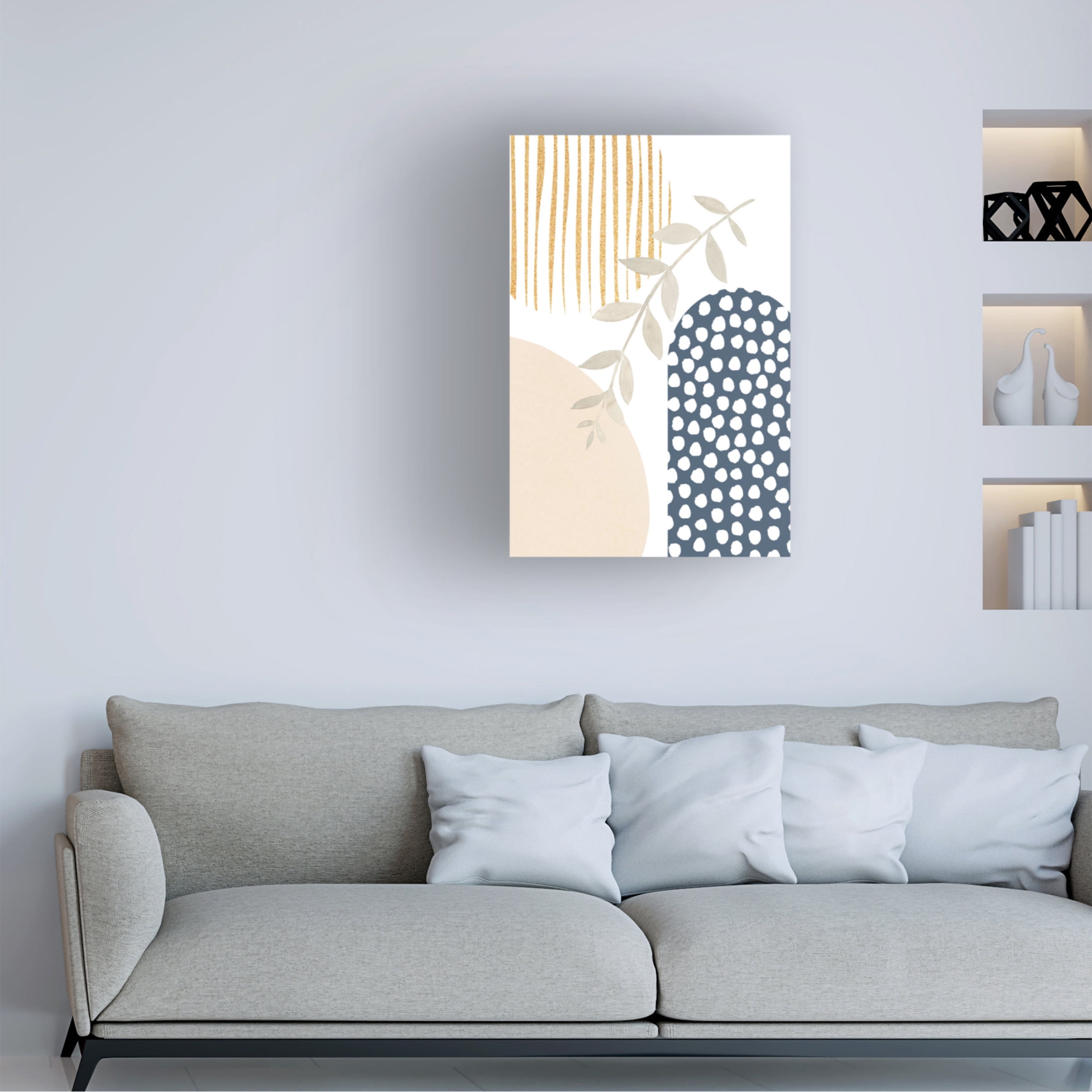 Trademark Fine Art Sally Ann Moss boho blue 1 Canvas Wall Art