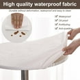 thumbnail image 3 of POINTERTECK Round Tablecloth 23 inch Elastic Edged Vinyl Tablecloth Wipeable Dining Table Cover  Brown, 3 of 9