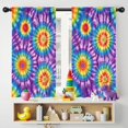 thumbnail image 5 of Blackout Kids Curtains,Colorful Rainbow Tie Dye Spiral Pattern Childrens Insulated Curtains Set Of 2,Bedroom Essentials,Toddler Room Decor 42"x54", 5 of 5