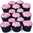 50 Count Black Cupcake Wrappers Adjustable Graduation Cupcake Holders