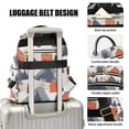 thumbnail image 3 of FORMRS Mini Backpack Purse for Women Quilted Travel Daypack Casual Shoulder Bag, Blue Snow Houses, 3 of 7