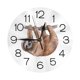 thumbnail image 1 of Lindo reloj de pared con diseño de perezoso bebé Aloha colgando de un árbol - Reloj de pared silencioso de 10 pulgadas que no hace tictac - Estilo rústico retro campestre decorativo para sala de, 1 of 7