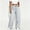 Light Blue, variant on Hueook Straight Leg Jeans for Women High Waisted Shaping Wide Leg Loose Stretchy Boyfriend Denim Pants Baggy Button Cut Mop The Floor Jeans Black S