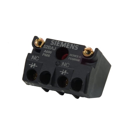 SIEMENS 52BAJ Hazardous Location Touch Safe Contact Block Gold Flashing 1 NC
