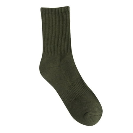 

Tangnade Fashion Mens Sports Socks Thick Solid Long Tube High Cotton Socks Cotton Casual Socks
