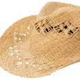 thumbnail image 7 of Jiibva Straw Panama Hat Handmade Crochet Western Cowboy Hat Casual Summer Wide Brim Beach Hat For Outdoor Sun Protection, 7 of 7