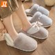 thumbnail image 4 of Nuevas zapatillas de algodón con lazo para niñas, pareja de invierno, otoño e invierno, pantuflas peludas de suela gruesa antideslizantes cálidas para el hogar, 4 of 5