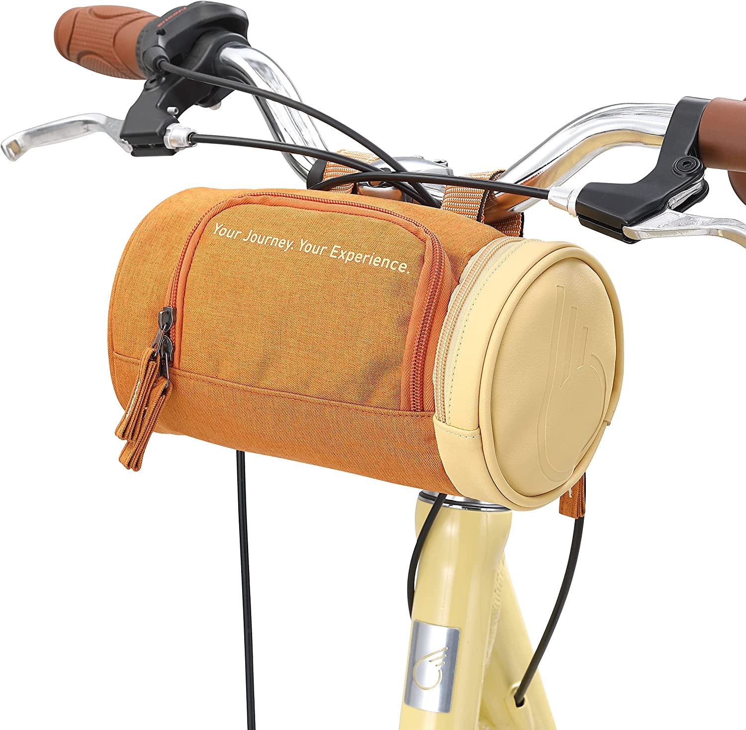 sixthreezero Bike Handlebar Bag, Waterproof Bicycle Front Roll Bag, Orange