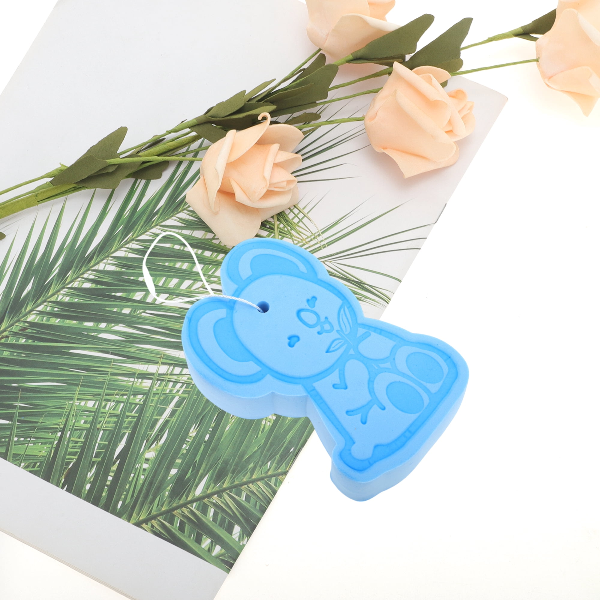 Unique Bargains Cartoon Bath Shower Brush 4.53"x2.76"x1.1" 1 Pc Sky Blue
