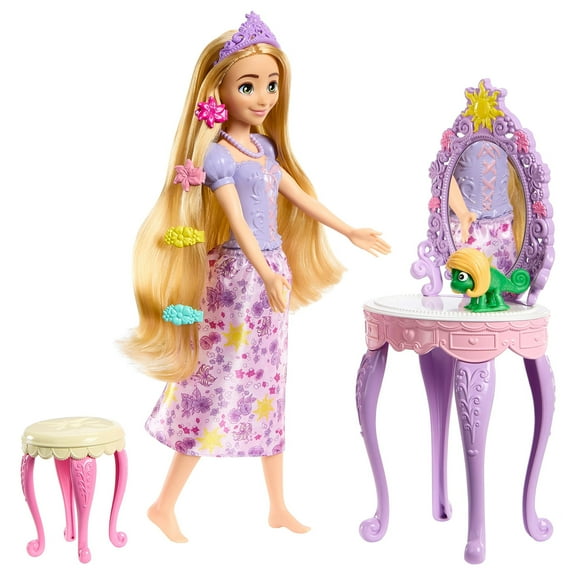 Disney Princess Toys, Rapunzel Doll, Vanity And Accessories
