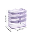 thumbnail image 3 of COM1950s Three Layer Travel Toiletry Bag, Large Capacity Mesh Makeup Organizer, Hanging Cosmetic Storage Pouch with Transparent Pockets, Portable Toiletry Bag for Bathroom, Gym, Travel, Camping, 3 of 7