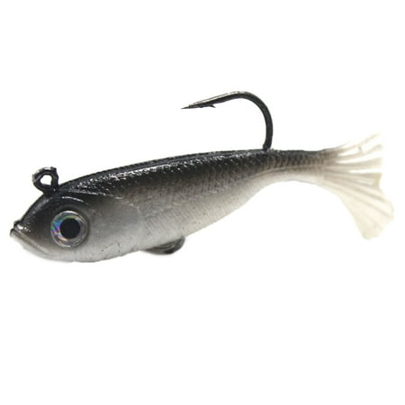 6CM/7G 7CM/15G T-tail Fishing Lure with Sharp Hook Realistic 3D Eyes PVC Swimbait Artificial Soft Bait Freshwater Saltwater Fishing Accessories