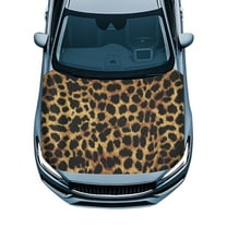 Uorisanigo Car Hood Cover Waterproof Polyester Cheetah Leopard Print Car Hood Cover All Weather Universal Auto Hoods Protective Accessories for SUV Sedan Truck Pickup, Elastic Fabric