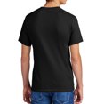 thumbnail image 2 of Mens Crew Neck Short Sleeve Cotton Tall Tshirts Casual Summer Lightweight T Shirt Jet Black LT, 2 of 5