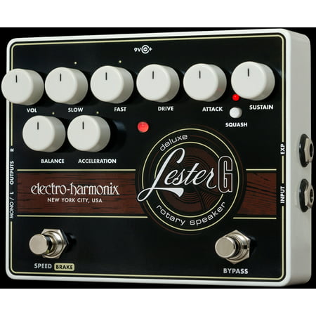 Electro-Harmonix EHX Lester G Deluxe Rotary Speaker Emulator Pedal w/ Power - Part Number: LESTER (Best Guitar Speaker Emulator)