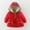 Red, variant on Liyamei Toddler Girls Warm Bowknot Ruffles Coat Jacket Contrast Color Long Sleeve Winter Clothes Lightweight Down Jacket for Teen Girls Size 6-12 Months