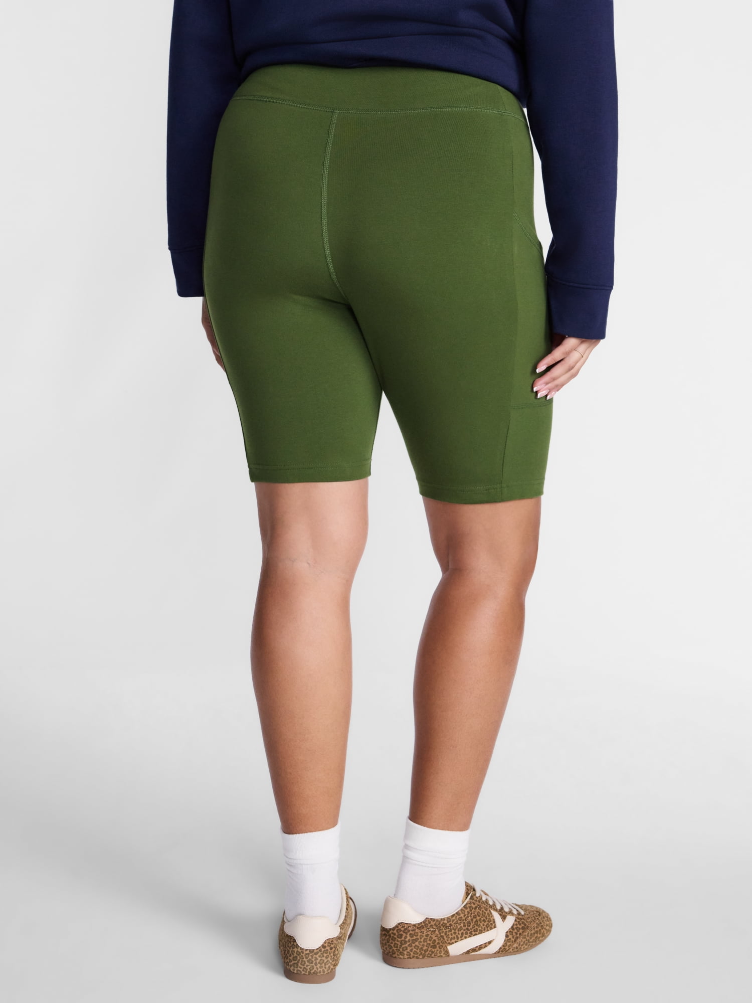 Terra & Sky Women's Plus Bike Short with Pocket, Sizes 0X-5X