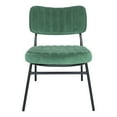 thumbnail image 2 of LeisureMod Marilane Chic Velvet Upholstered Accent Chair With Metal Frame Set of 2 in Turquoise, 2 of 4