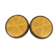 thumbnail image 3 of 2 x 2inch Round Orange Reflectors Universal For Motorcycles ATV Bikes Dirt Bikes, 3 of 9