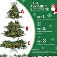 thumbnail image 3 of LAMPHOME 9FT Pre-Lit PE/PVC Tree - 1100 UL Lights, 3451 Tips, 4-Part Hinged, Metal Stand for Winter Décor, 3 of 8