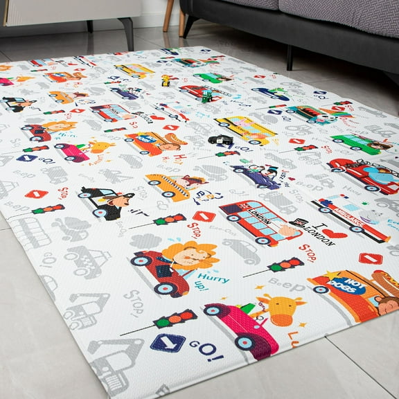 RAY STAR 55x90.5x0.39in Baby Play Mat, Reversible Crawling play mat Thickness Soft Mat