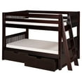 thumbnail image 6 of Camaflexi Twin over Twin Low Bunk Bed - Mission Headboard - Lateral Angle Ladder - White Finish, 6 of 7