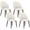 Cream White, variant on HOMCOM Dining Chairs Set of 4 Kitchen Chairs with Metal Legs Black