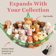 thumbnail image 5 of Stuffed Animal Storage Hammock Net Corner - Large Toy Hammock Net for Stuffed Animals Room Decor - Cute Stuff Animal Organizer Holder for Plush Plushie - Kids Baby Nursery Wall Bedroom Home Decor, 5 of 10