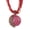 Red, variant on UDIYO Bohemian Women Rhinestone Inlaid Peacock Round Faux Opal Pendant Necklace Gift