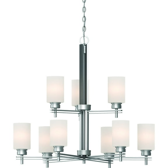 Volume Lighting Carena 9-Light Indoor Nickel Chandelier