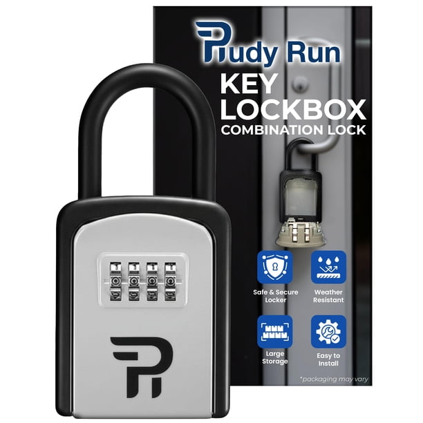 Caja de seguridad para llaves RUDY RUN portátil con combinación de 4 dígitos