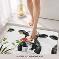thumbnail image 6 of Black White Cow Doormat Outdoor Entrance 20"x31.5", Spring Farmhouse Animals Printed Red Floral Absorb Moisture Dirt Door Mats, Non-Slip Rubber Backing Floor Mats Indoor, Low-Profile Front Door Rugs, 6 of 9