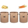 thumbnail image 1 of Paquete de 3 bolsas para plantas, bolsas En P, bolsas para plantas no tejidas, bolsas para patatas, bolsas para plantas con Ow y S, para patatas, zanahorias y tomates, 1 of 5