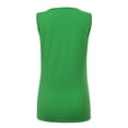 thumbnail image 4 of Giftesty Green Tank Top for Women Womens Casual Loose Color Button V-neck SleevelessTops Blouses Vests, 4 of 8
