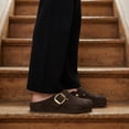 thumbnail image 5 of Cushionaire Rusty Genuine Leather Clogs for Women, Comfortable Slip On Womens Shoes with Adjustable Buckle and Soft Memory Foam, 5 of 21