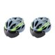 thumbnail image 4 of Eigraketly Casco de bicicleta ajustable con forro cómodo: apto para todas las formas Casco de ciclismo de PC de secado rápido Luz de seguridad Azul Claro Verde 2piezas, 4 of 6