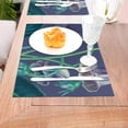 thumbnail image 5 of XMXT 1 Pcs Woven Placemats, Purple Watercolor Flower Stain Resistant Anti-Skid Placemat for Kitchen Table, 12 x 18 inches, 5 of 6