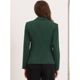 thumbnail image 3 of DARING DIVA Women's Casual Long Sleeve One Button Pockets Suit Jacket S Dark Green, 3 of 6