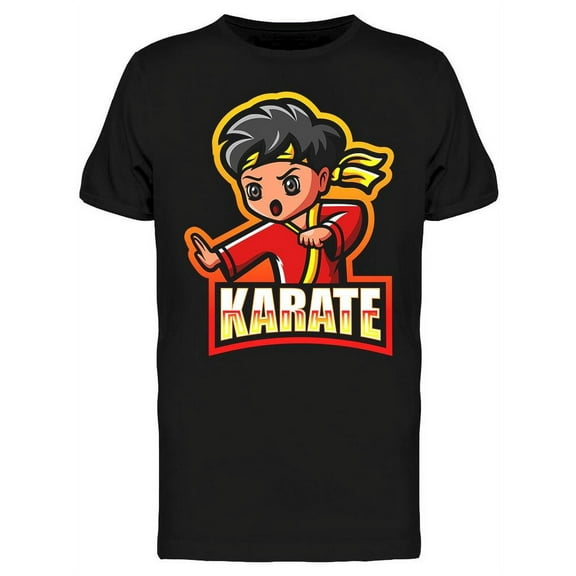 Karate Martial Mascot T-Shirt Men -Image by Shutterstock, Male x-Large