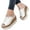 White, variant on Platform Sandals for Women Memory Foam Wedges Sandal Backless Slip on Slides Shoes Size 6.5