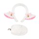 thumbnail image 1 of Orejas y cola de cordero para adultos y niños con cascabeles, bonitos accesorios de disfraz para juegos de rol. Blanco, 1 of 9