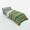 thumbnail image 3 of Ambesonne Colorful Bedding Set 4 Pcs, Ethnic Geometric Shapes, Queen, Pistachio Green Orange, 3 of 3