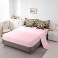 thumbnail image 5 of Homewish Chic Flowers 7 Pieces Bedding Comforter Set For Kids Teens Adults,Kawaii Floral Blossoms Full Bedding Set Lightweight,Spring Garden Fitted Sheet Flat Sheet,Ultra Soft Home Decor,Reversible, 5 of 8
