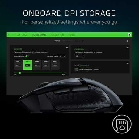 Razer - Basilisk X Hyperspeed Wireless Optical Gaming Mouse - Black