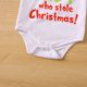 thumbnail image 4 of Conjunto unisex de bebé que robó la Navidad, mono de manga larga con estampado de letras y pantalones con tirantes, ropa navideña para las fiestas., 4 of 6