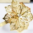thumbnail image 5 of Visland 6Pcs Alloy Napkin Rings with Hollow Flower Napkin Holder Adornment Exquisite Napkins Rings Set Rhinestone Thanksgiving Napkin Rings for Wedding Banquet Christmas Dinner Decor Favor, 5 of 7